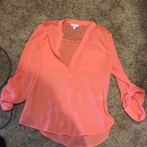 Candies quarter sleeve button shirt